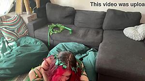 Watch Vanessa Strawberry as Poison Ivy Give Jerk Off Instructions to Orgasm!