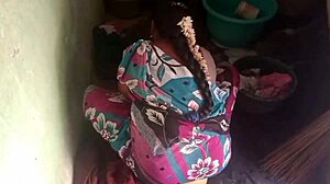 Sexy aunty washes her dress in the bathroom intriguingly