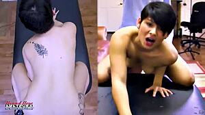 Skinny Brunette Hottie Jae Scott Rides Cock