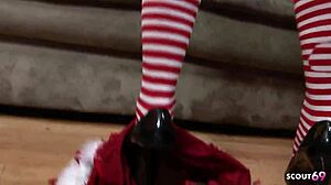 Beverly Hills' Saggy Tits Bounced in Deep Creampie at Christmas