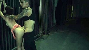 Outdoor pool party guys make passes at nymphs who wear glasses