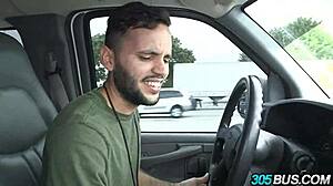 Juicy Latina Teen Ass Fucked on Public Bus for Cash