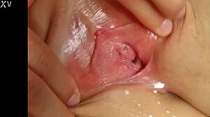 This euro babe is all natural, blonde and sexy. She masturbates solo with milk squirt and speculum.