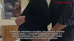 Bruna Silva cheats on her old husband with a big guy
