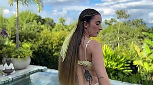Pool Day and Public Sex with Perfect Body Model Abbylove