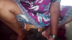 Sexy aunty washes her dress in the bathroom intriguingly