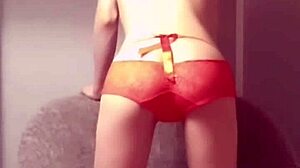 Shooting Japanese Slender In Red Sexy Shorts