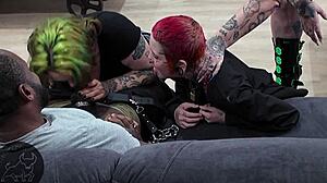 Trans cuckold gets boldly pegged by femdom