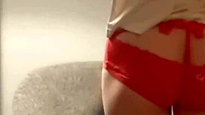 Shooting Japanese Slender In Red Sexy Shorts