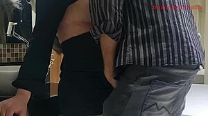 Bruna Silva cheats on her old husband with a big guy