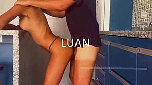 young skinny girl passionately fucks black guy without condom in hotel