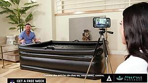 Sexy Masseur Gal Ritchie Gets Hot Facial. After Fucking Her Coworker.