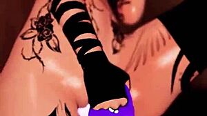 Trans Girl Rides Dildo in VR and Cums?