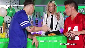 barmaid's tight pussy shared freely in group