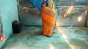 Indian Step Sister Experiences Intense Emotions in Village Home Cleaning Sex with Brother