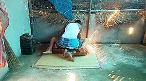 Indian Step Sister Experiences Intense Emotions in Village Home Cleaning Sex with Brother