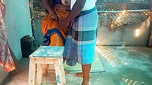 Indian Step Sister Experiences Intense Emotions in Village Home Cleaning Sex with Brother