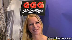 German Girl Gets Facialized In Double Penetration!