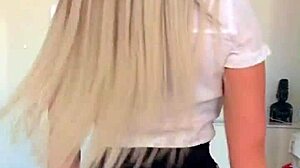 does this horny blonde swallow your huge cock in real couple sex compilation?