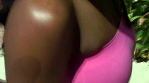 Ebony beauty girl big natural tits