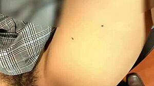 The Argentinian NYMPHO MODEL SPREADS her legs for her BOSS during internship