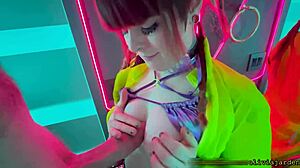 Watch This Slut Deepthroat Sloppily In A Rave Bathroom!