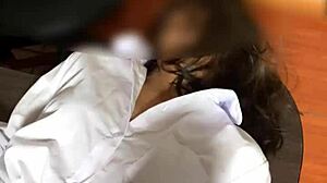 The Argentinian NYMPHO MODEL SPREADS her legs for her BOSS during internship