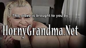wrinkly grandma gets banged and spermed