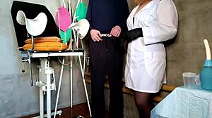 gorgeous mature nurse expertly jerks patient to intense cum