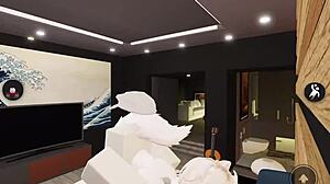 fox girl gets pounded roughly in doggystyle with riding and cumshot on tits