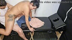 Massage turns into anal creampie with big clit