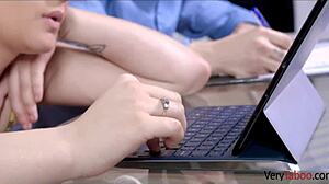 stepsister doing homework with taylor blake