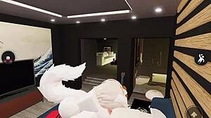 fox girl gets pounded roughly in doggystyle with riding and cumshot on tits