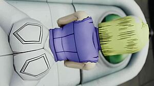 Android 18 moviendo el culo que rico!