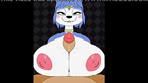 Krystal titty fucks Fox McCloud's big cock