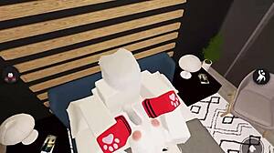 fox girl gets pounded roughly in doggystyle with riding and cumshot on tits