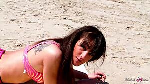 Mature Engages in Public Beach Sex Before Rough Anal with Stranger in Hotel