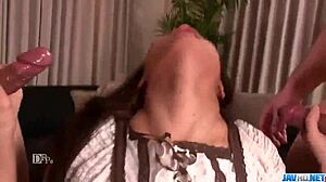 Aoi Miyama craves full gangbang action with banging and facials