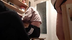 I see our stepmother watching us masturbate dirty during exam prep