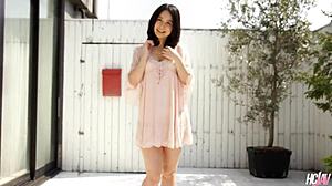 charming japanese babe ayumi iwasa craves a wild dick ride