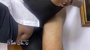 In the bedroom, a sneaky encounter with students turns into passionate sex with girlfriends and friends