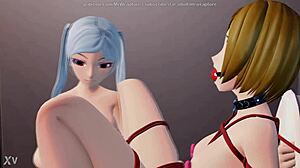 Restroom Playtime Yuri Bondage Sex - 3D MMD