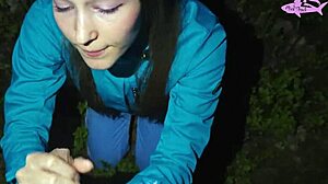 adorable girl got lost in the forest! i showed her the way, but in return...