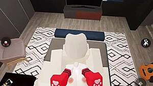 fox girl gets pounded roughly in doggystyle with riding and cumshot on tits