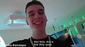 backstage newbie mila ray's first porn with monster cock