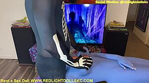 Kansas city guy rents sex doll and rough fucks blue alien girl and watches avatar movie