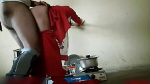 i talk to my indian stepsister about family matters in the kitchen