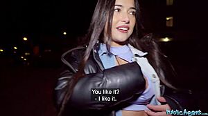 Nuria Millan Cheats Publicly with Big Dick Blowjob