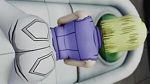 Android 18 moviendo el culo que rico!