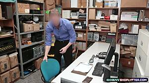 shoplifter aryana rides officers huge cock